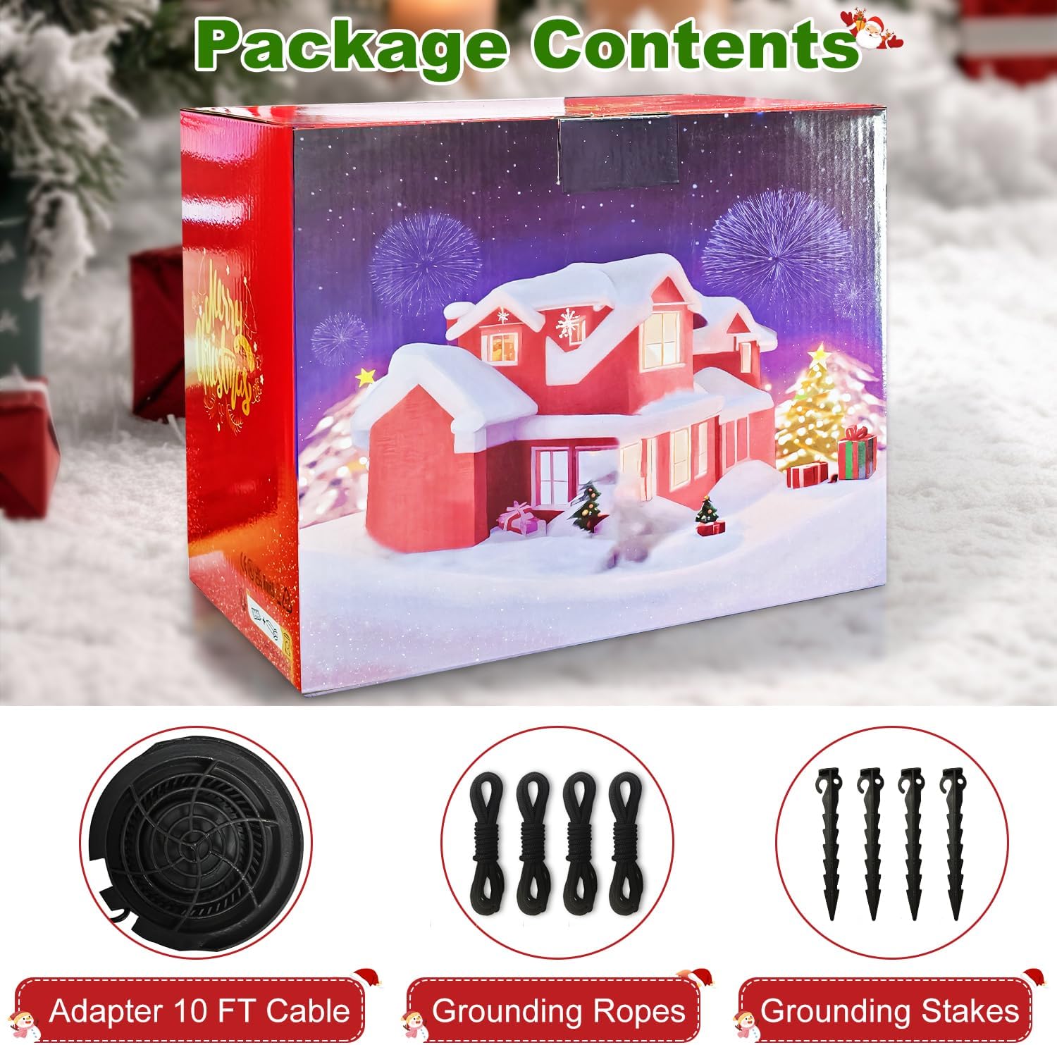 7.5FT Inflatable Christmas Gingerbread Man, Built-in White LEDs Christmas Blow Up Yard Decorations, Xmas Inflatables Outdoor Decorations for Yard Garden Patio Lawn - Image 9