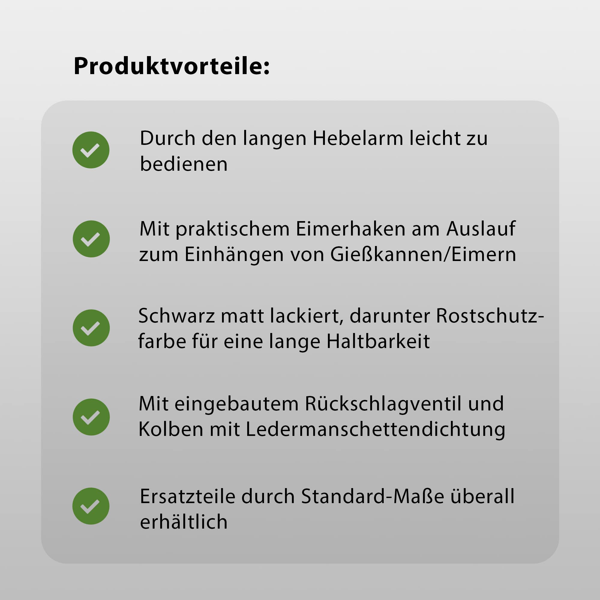 TRUTZHOLM Schwengelpumpe Antik Gusseisen 7-8 Meter Saughöhe