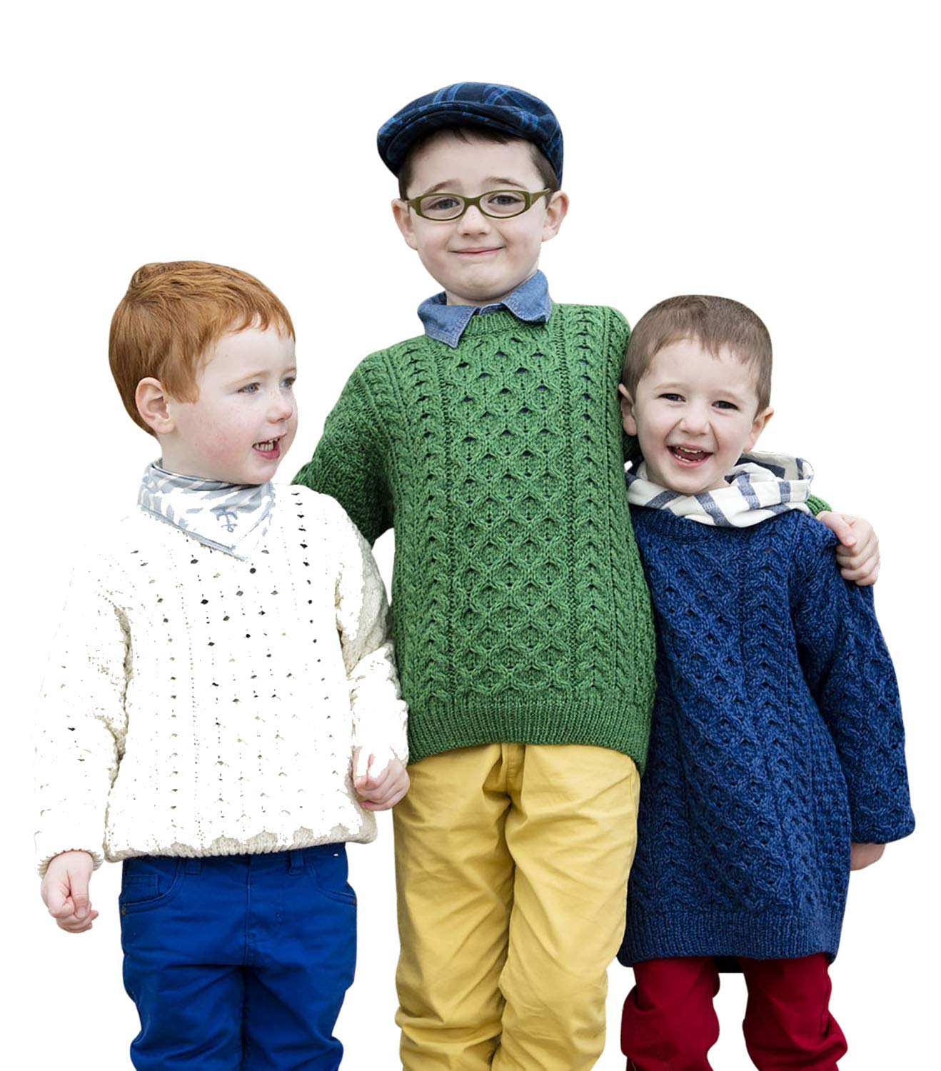 Aran Woollen MillsCarraig Donn Childs Irish Merino Wool Crew Cut Sweater