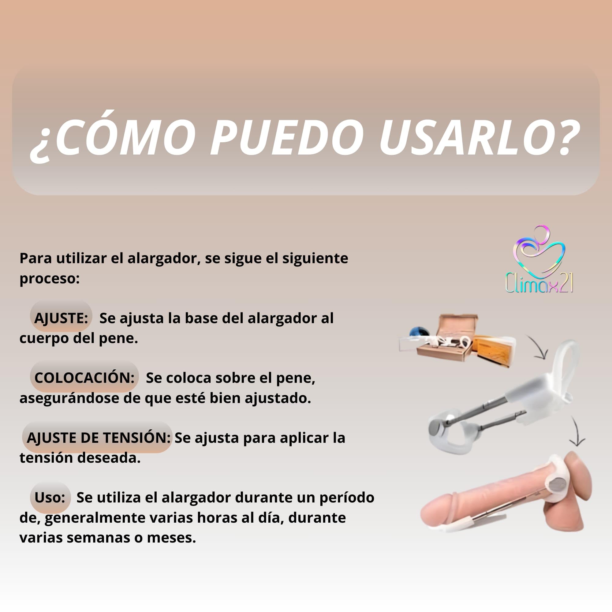 Alargador de Pene - Pro Extender III - 100% Efectivo - Consigue Alargar Pene de 3-5 cm - Muy Resistente - Fabricado con Materiales de Calidad