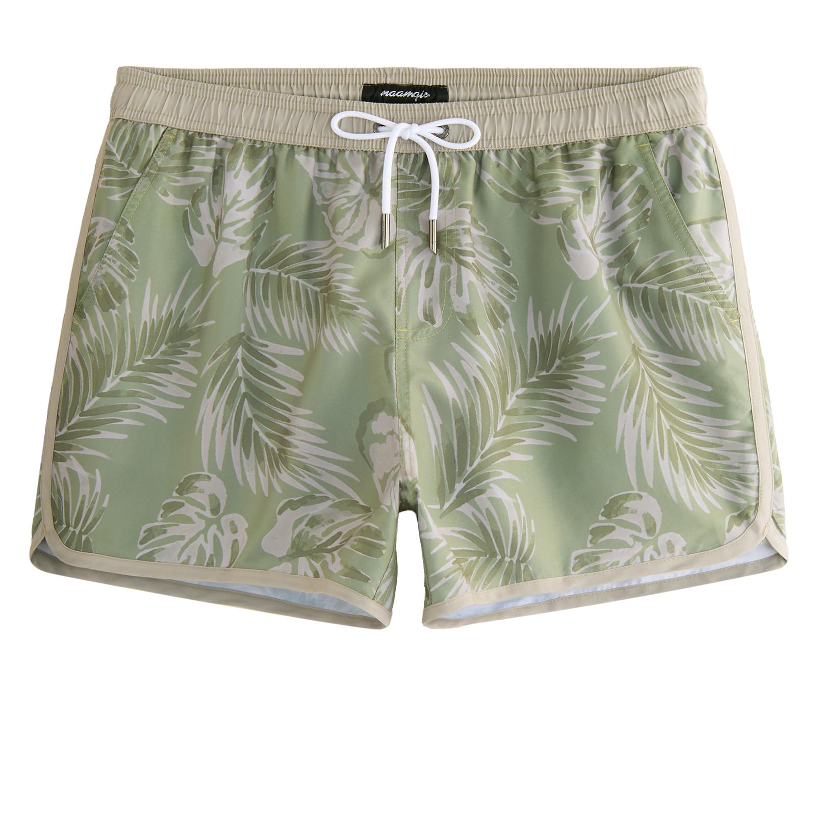 maamgic Herren Badeshorts Vintage Retro Boardshorts Schnelltrocknend Kurz Badehose Schwimmhose mit Mesh-Futter und Verstellbarem Tunnelzug