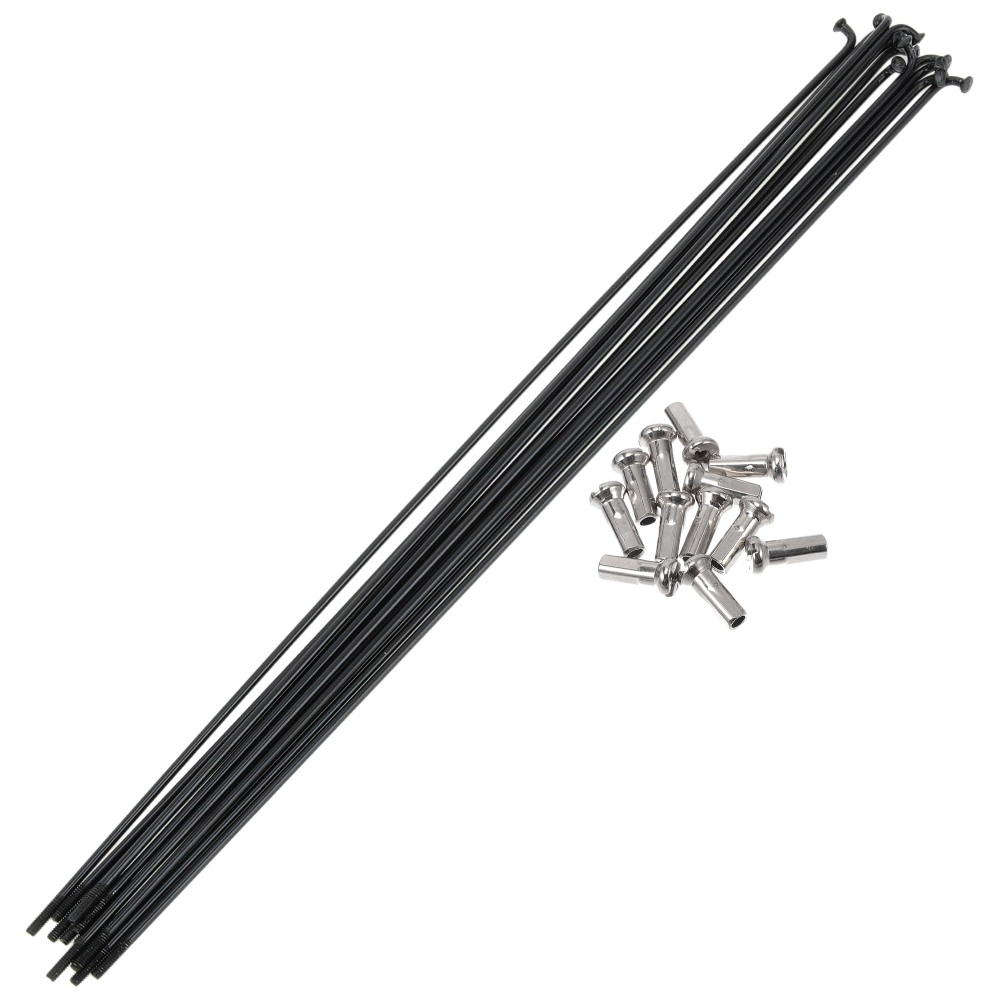 A ABSOPRO Bicycle Spokes 14G 257mm Length Bike Wheel Spokes 304 Stainless Steel Black 1 Set — image 1