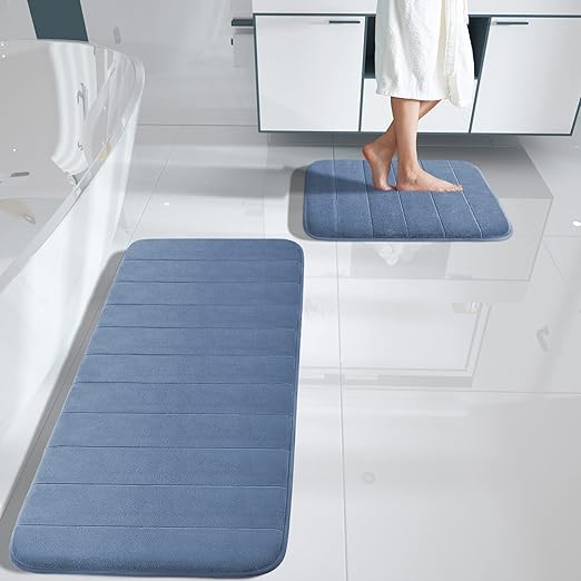Amazon.com: Yimobra Large Memory Foam Bathroom Mat 2 Pieces Set, Non ...
