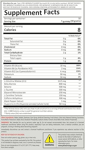 Miniatura 2 de Kodagenix Gomitas preentrenamiento para hombres y mujeres con cafeína, L-citrulina y beta alanina - La primera goma preentrenamiento del mundo -