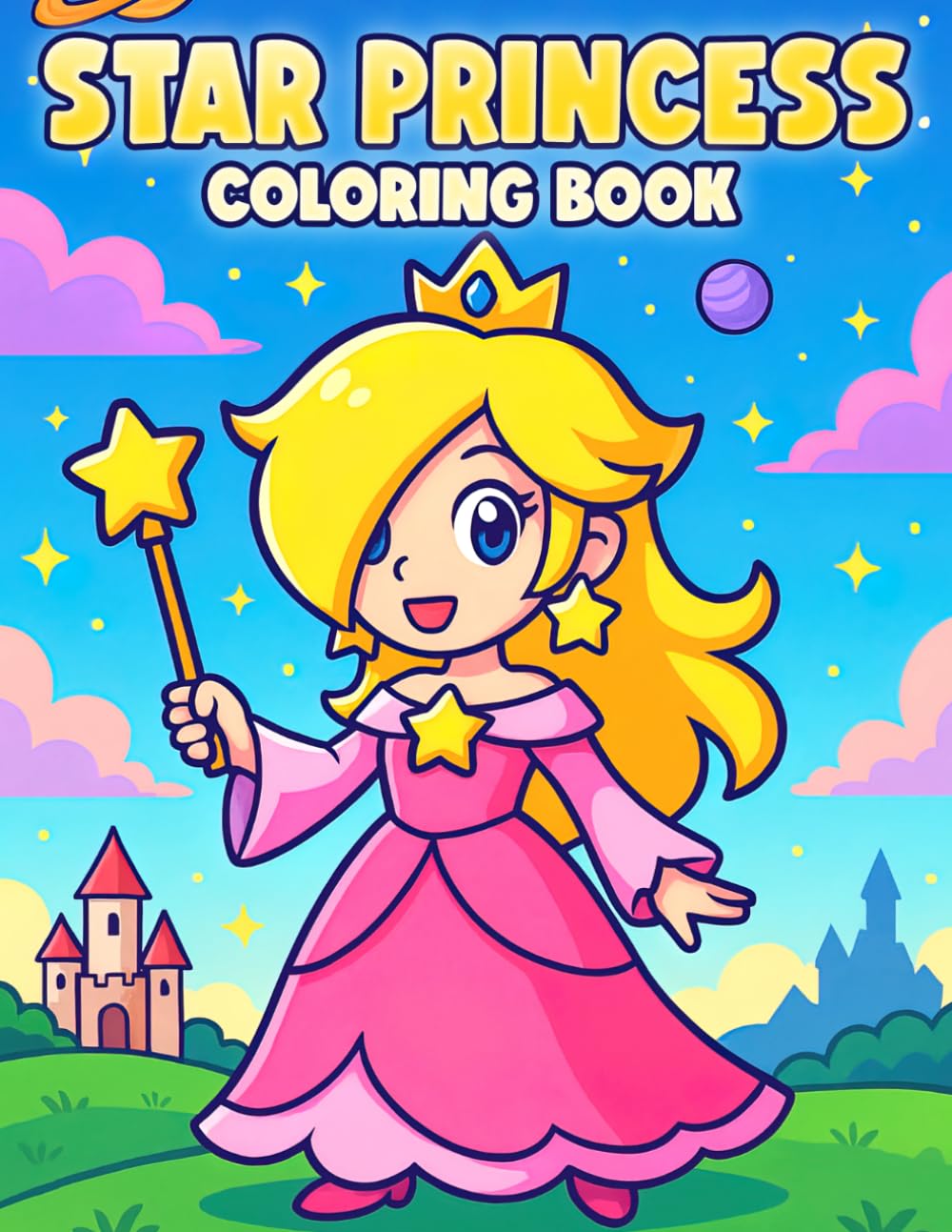 Star Princess Coloring Book: Game Characters Coloring Pages Featuring Galactic Queen, Cosmic Adventures, Elegant Heroines for Girls, Gamers to Enjoy Whimsical Relaxation