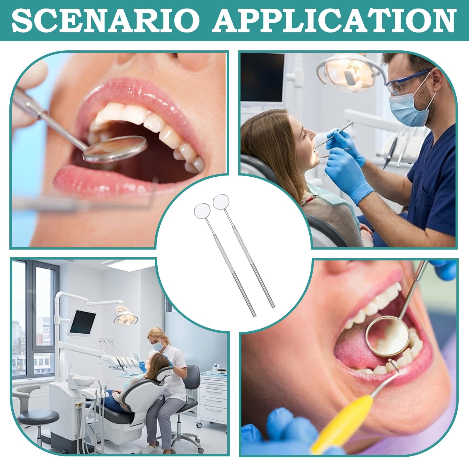Espejo dental profesional de acero inoxidable Nº 5 autoclave
