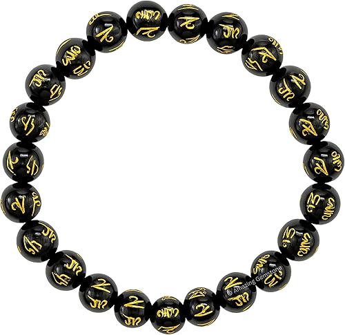 Miniatura 602 de Amazing Gemstone Pulsera de cristal para mujeres y hombres, pulsera de cristal curativo de protección, pulsera elástica con cuentas de piedras