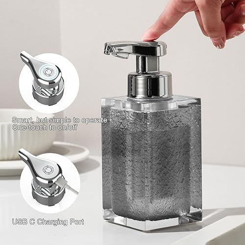 Miniatura 8 de Juego de accesorios de baño, 5 unidades con dispensador de jabón de loción de 15 onzas de 15.2 fl oz, dispensador automático de jabón espumoso de 8
