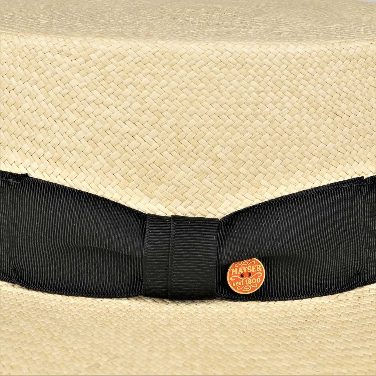 Mayser Gondolo Sombrero canotier de Panama de Paja Hecho en UE Unisex Primavera Verano