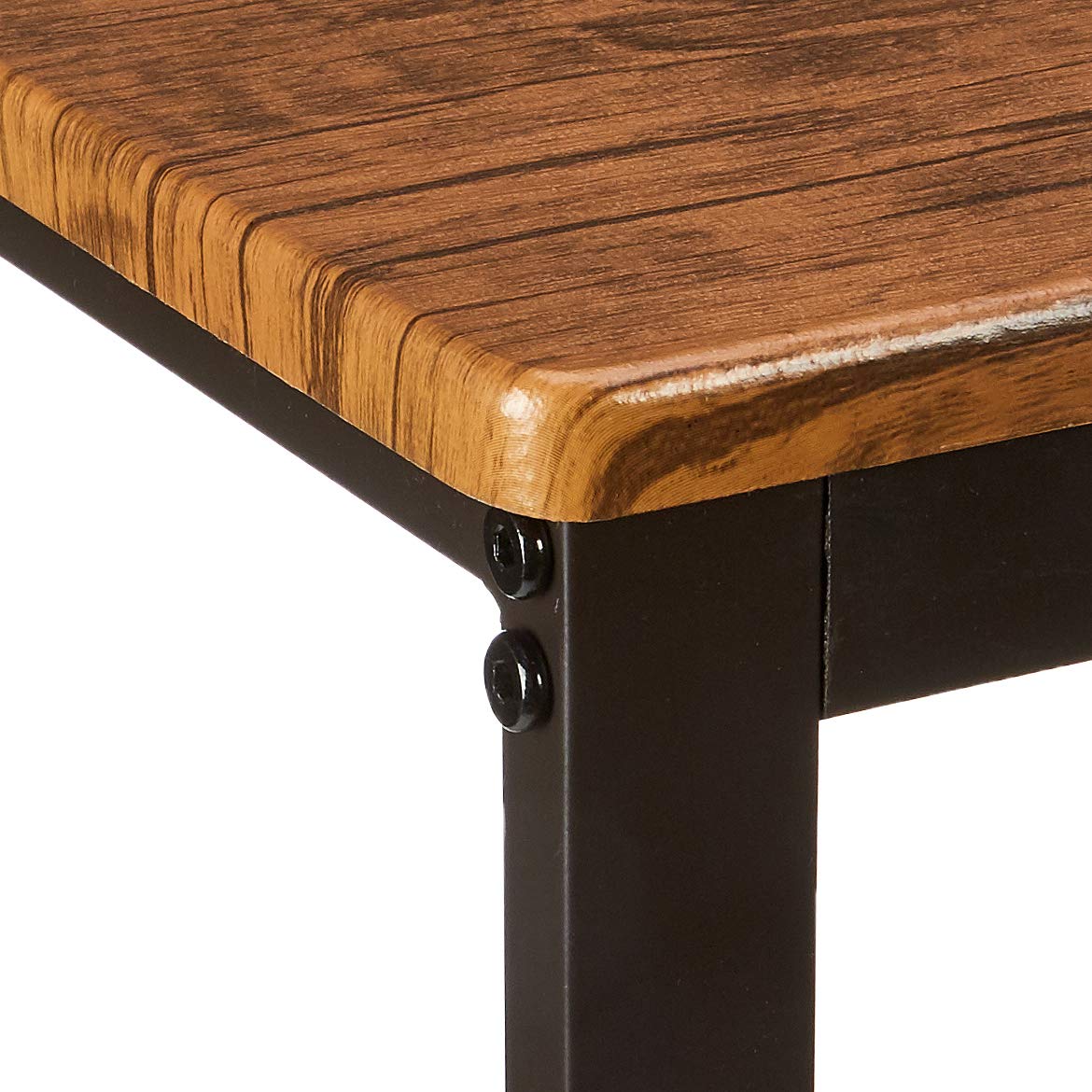 Kit Closet 7060070290 - set de mesa paris + 2 taburetes altos, negro/marron, 86 x 40 x 100