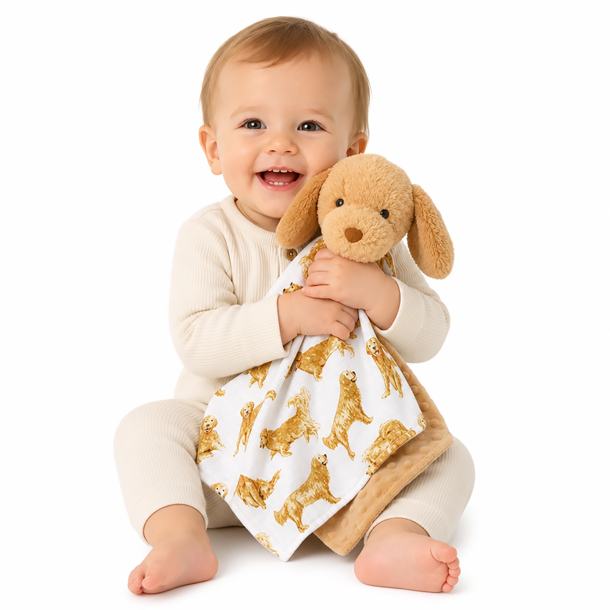 Amazon.com: Mud Pie Golden Retriever Woobie Lovey Blanket, Plush