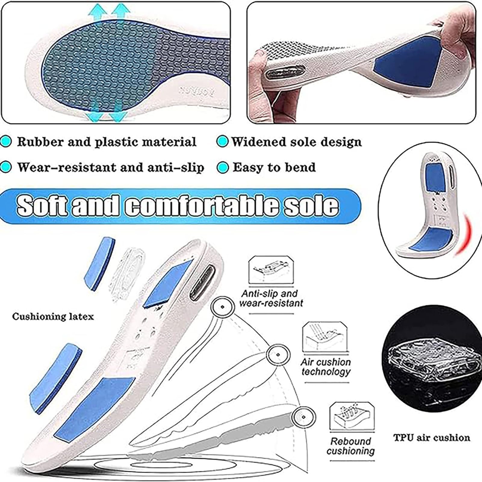 VducK Zapatos Estilo Deportivo para Diabéticas, Regolabile Scarpe Scarpe da Passeggio para Pies Hinchados Zapatos Especiales para Diabeticos Hombre Aliviar el Dolor de Pies