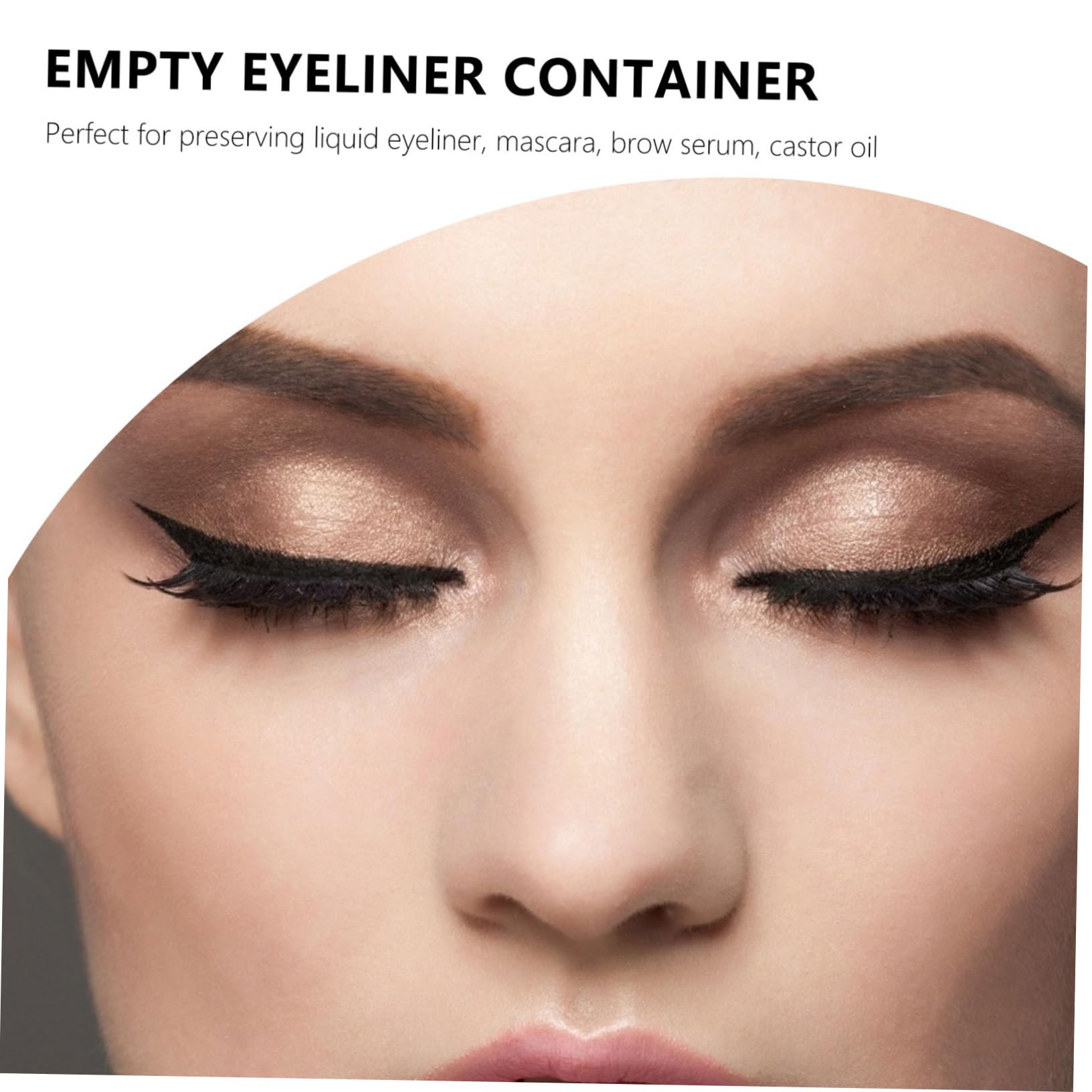 Ipetboom Tubetti Vuoti per Eyeliner Liquido Ricaricabili da 1 Ml, Set da 5 Penne Fai da Te Applicatore a Pennello, Sigillati Ermeticamente per Trucco da Viaggio e Uso Professionale