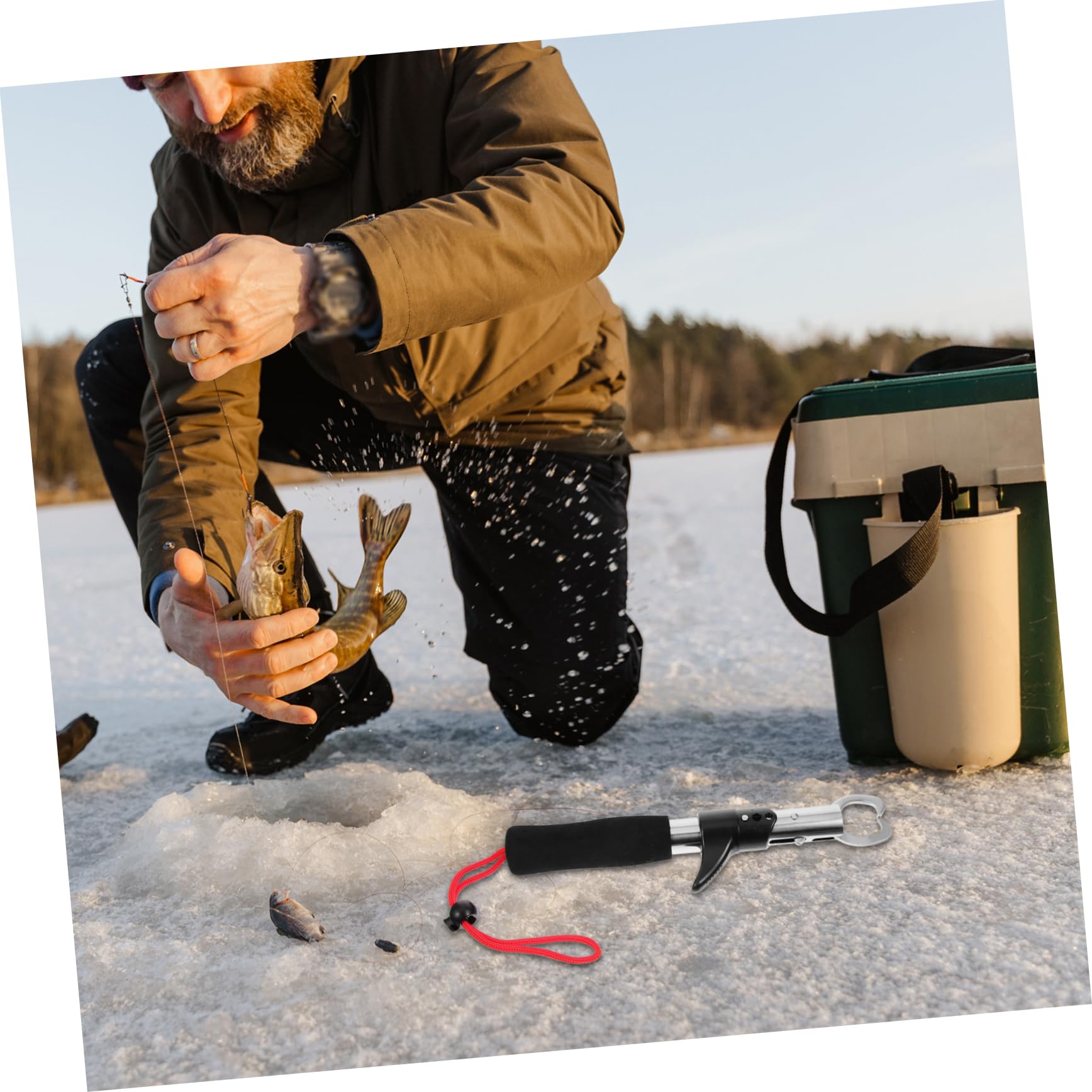 Compact Fishing Plier Angelschere Rostfreiem Langlebiger Angelschneider für Angeln Camping und Outdoor Aktivitäten mit Hervorragender Flexibilität und Benutzerfreundlichkeit