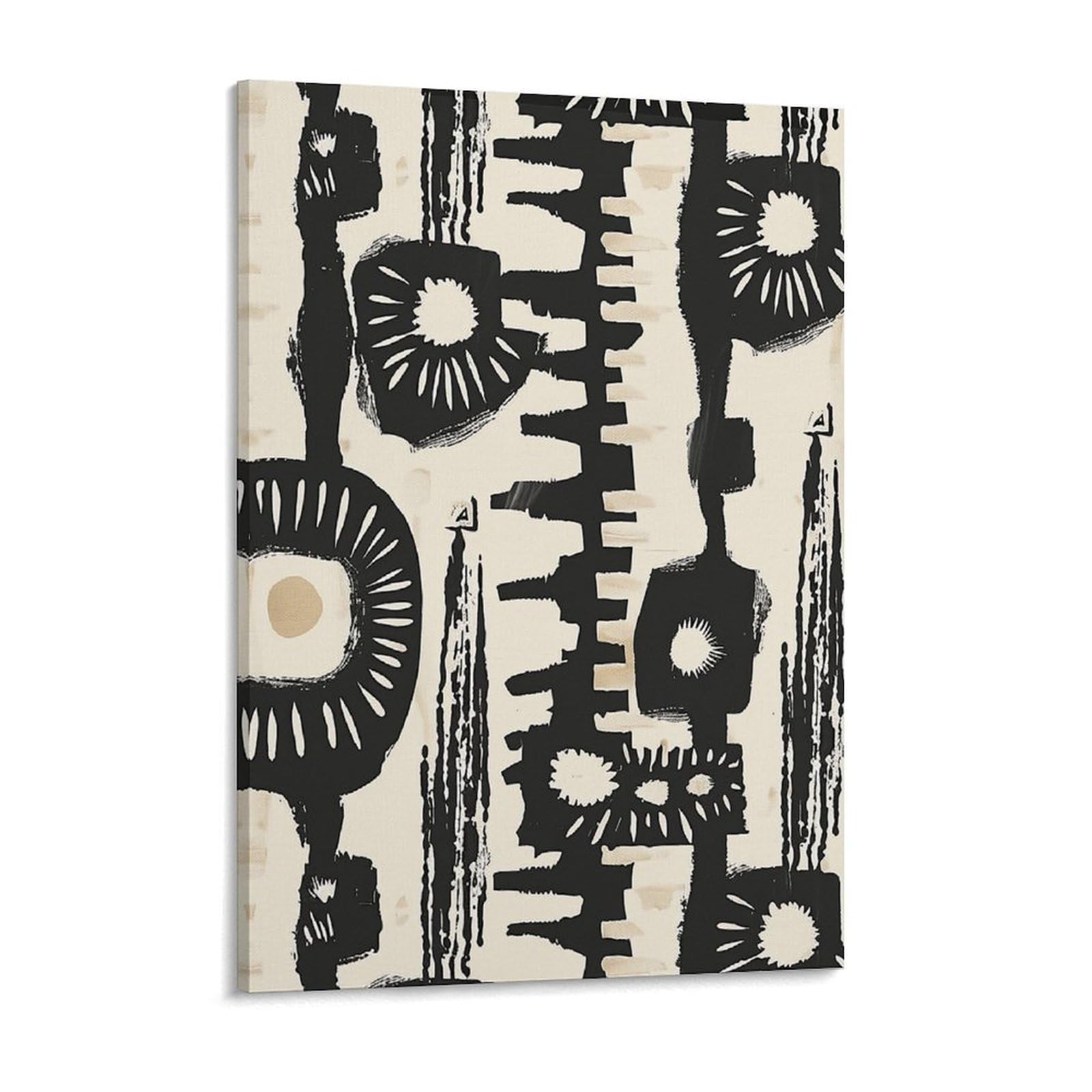 African Print Design Canvas Wall Art for Bedroom 18x24inch Canvas Prints Artwork for Walls Modern Picture Artwork Painting for Living Room Aesthetic Wall Paintings for Bathroom Kitchen Office