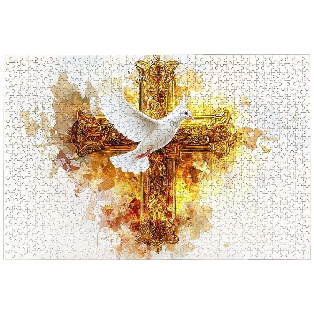 Puzzle religijne dla dorosłych 4000, 4000 puzzli dla dorosłych, 141,5 x 87,5 cm twarde niemożliwe drewniane puzzle, wymagająca gra dla całej rodziny, wystrój domu, motyw: (Pigeon), -8735