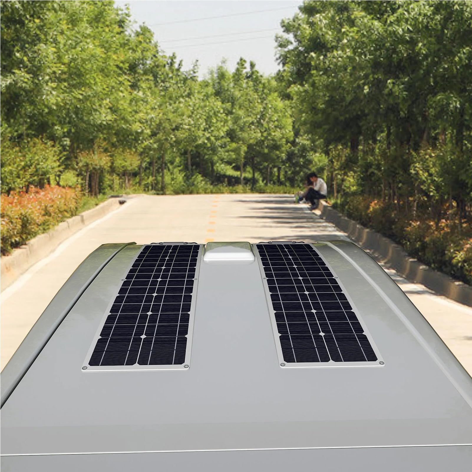 Kit Pannello Solare, Kit Pannello Solare Flessibile Monocristallino da 400 Watt Sistema off Grid Pannelli Solari da 800 W Controller 12 V 24 V Connettore PV Clip a Coccodrillo, 4x2