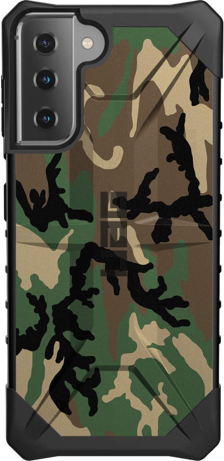 EGO TACTICAL Custom UAG Urban Armor Gear case for Samsung Galaxy S22+ Plus (6.6" Screen) Limited Edition Case - Woodlands Green/Brown Camouflage