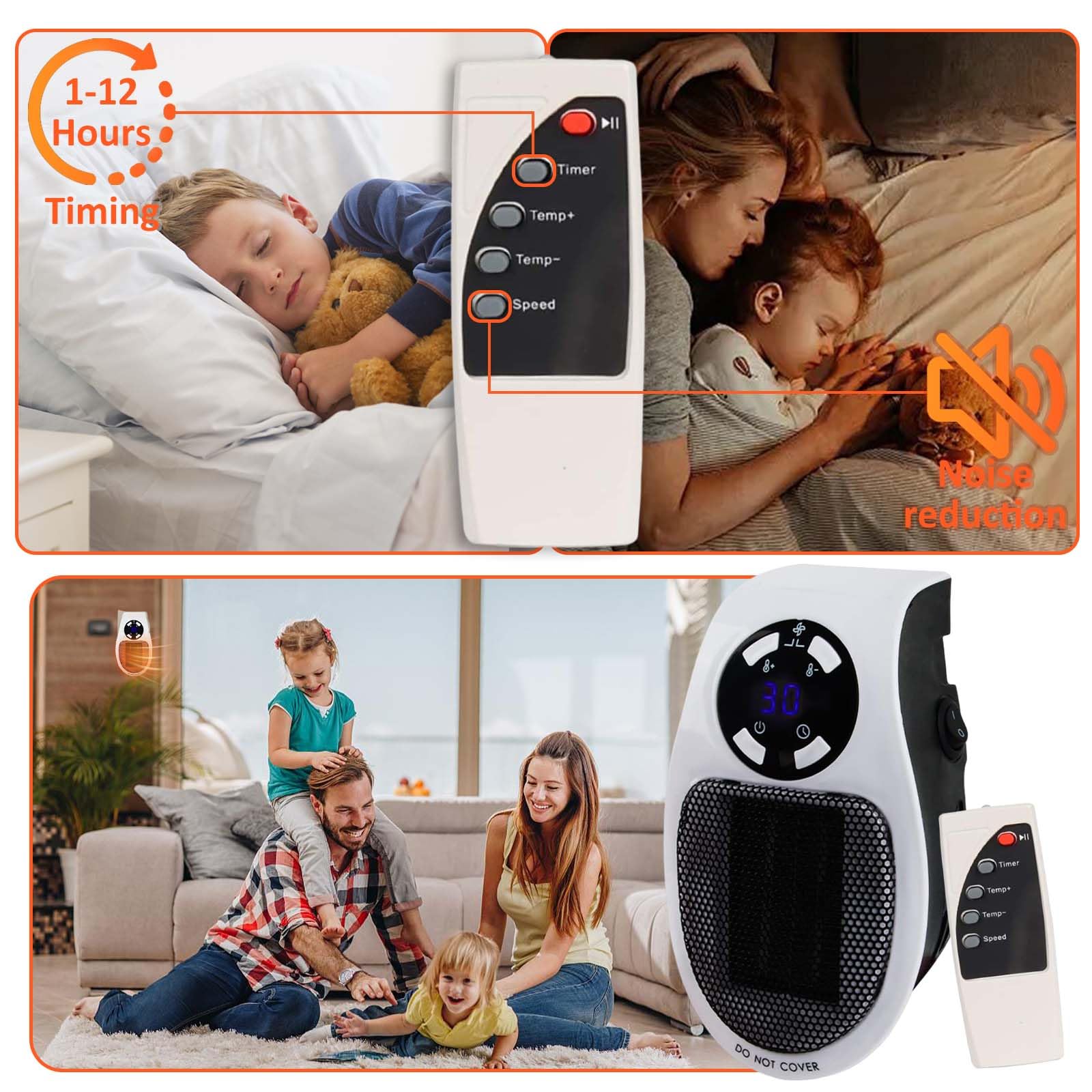 Riscaldatore Portatile 540W PTC - 10 Livelli, Timer 24h, Controllo Temperatura | Per Stanze Piccole - Foto 10