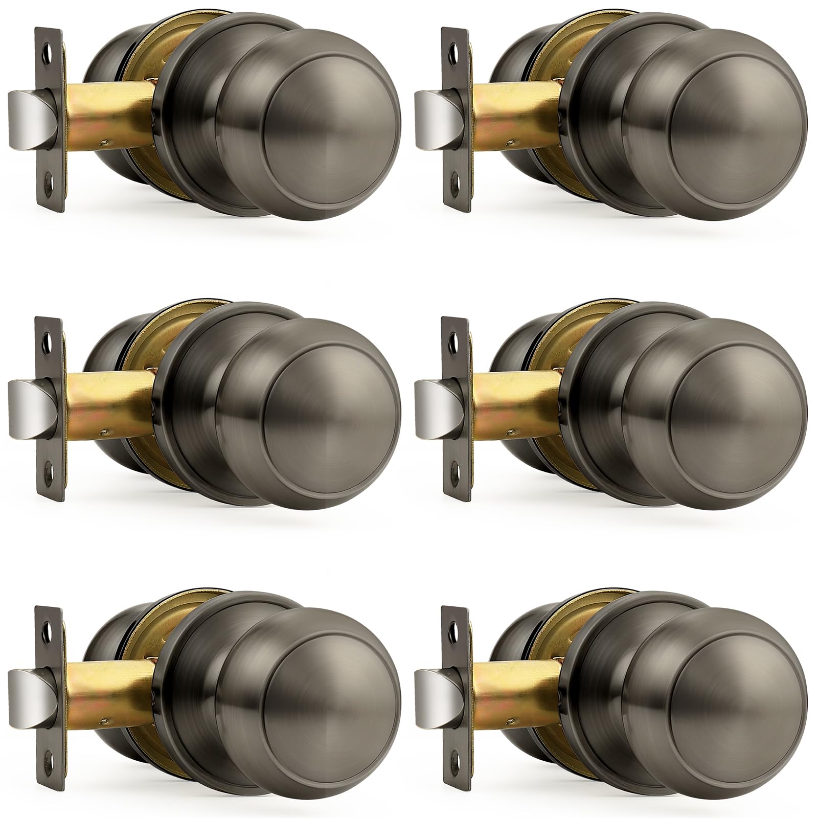 Probrico Matte Black Door Knobs - 10 Pack -21