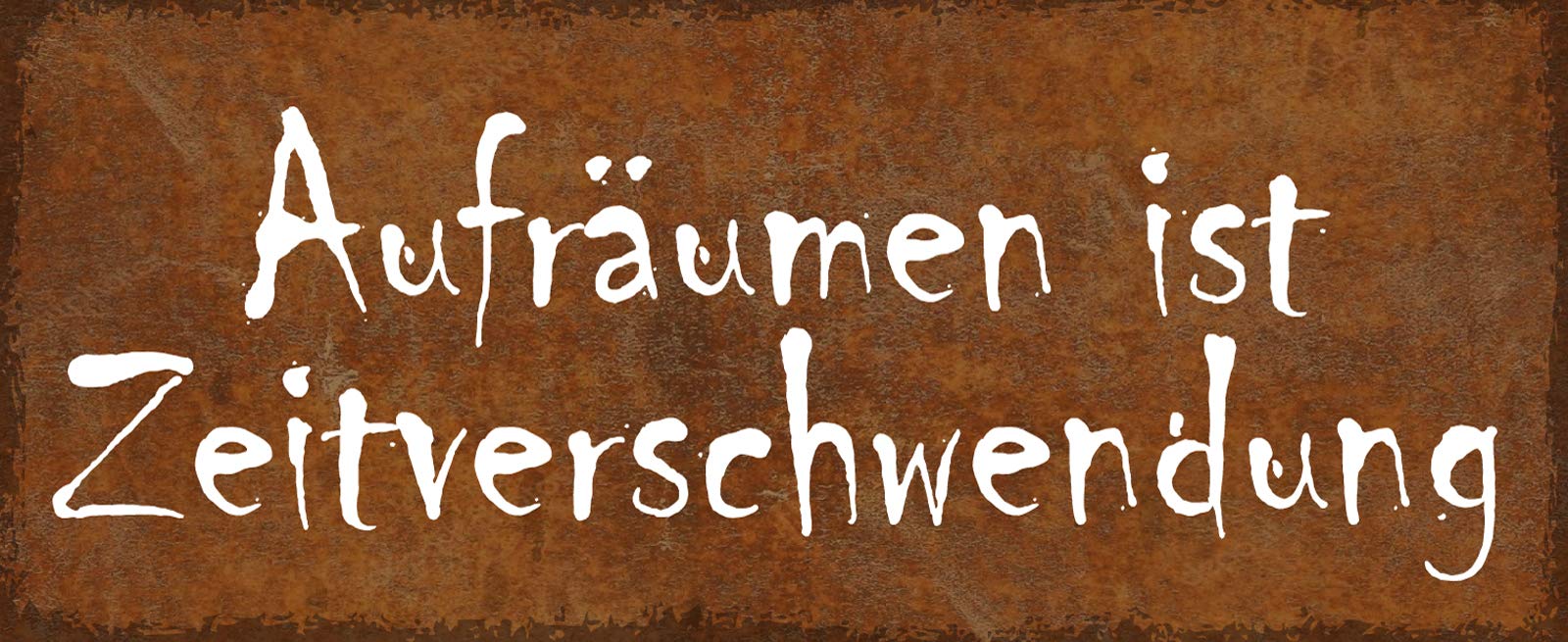 Schatzmix Treasure Mix Saying is Time Waste Metal Sign 27 x 10 cm Tin Sign Multi-Coloured 27 x 10 cm