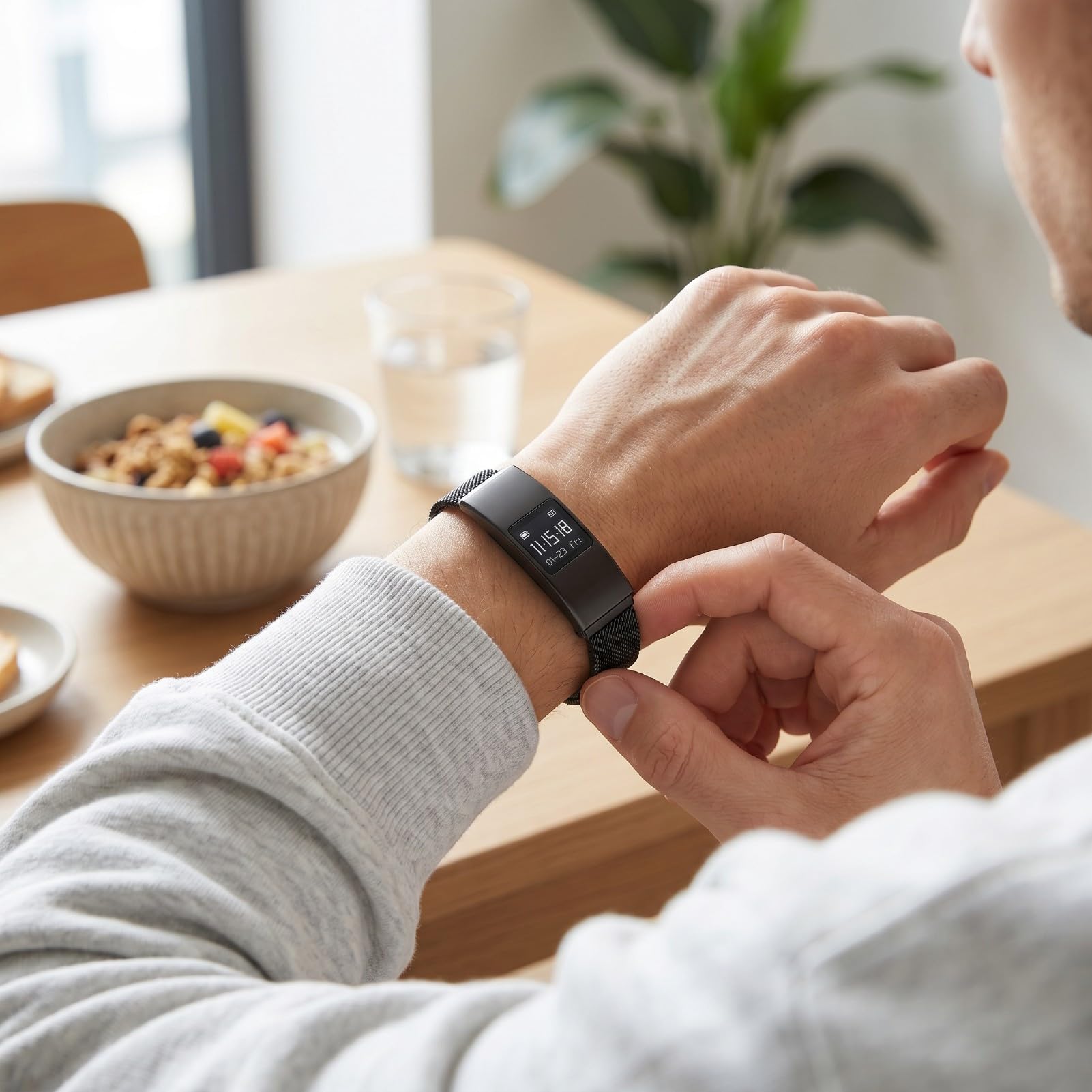 Luocute Pulsera Inteligente para Hombres y Mujeres, Modos Multideportivos | Rastreador de actividad física con monitor de frecuencia cardíaca, seguimiento del sueño, resistente al agua IPX8, 30 días