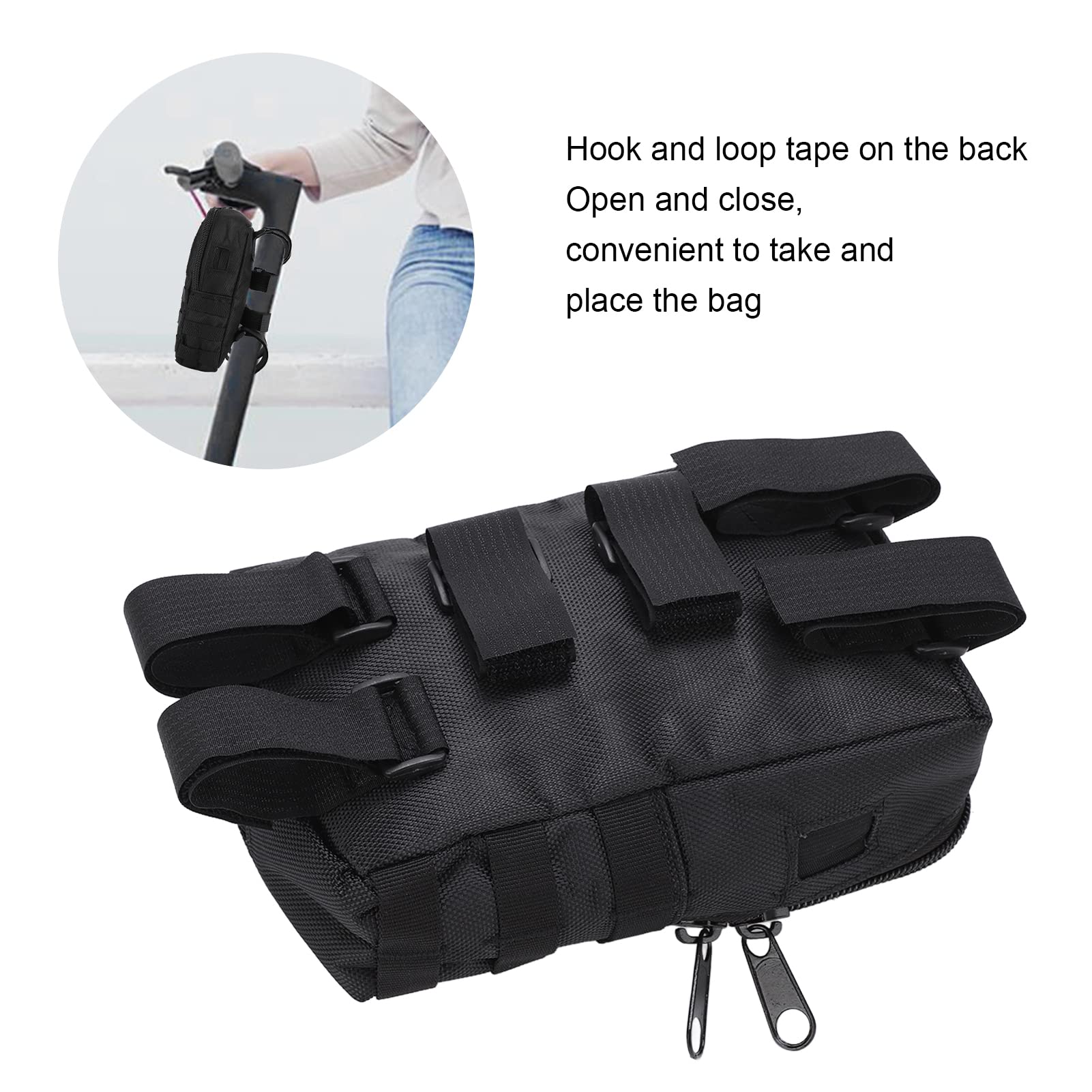 VBESTLIFE Scooter Handlebar Bag, Oxford Cloth Shockproof Front Bag for Carrying Charger Tools Repair Tools Lithium Battery Used on Electric Scooter