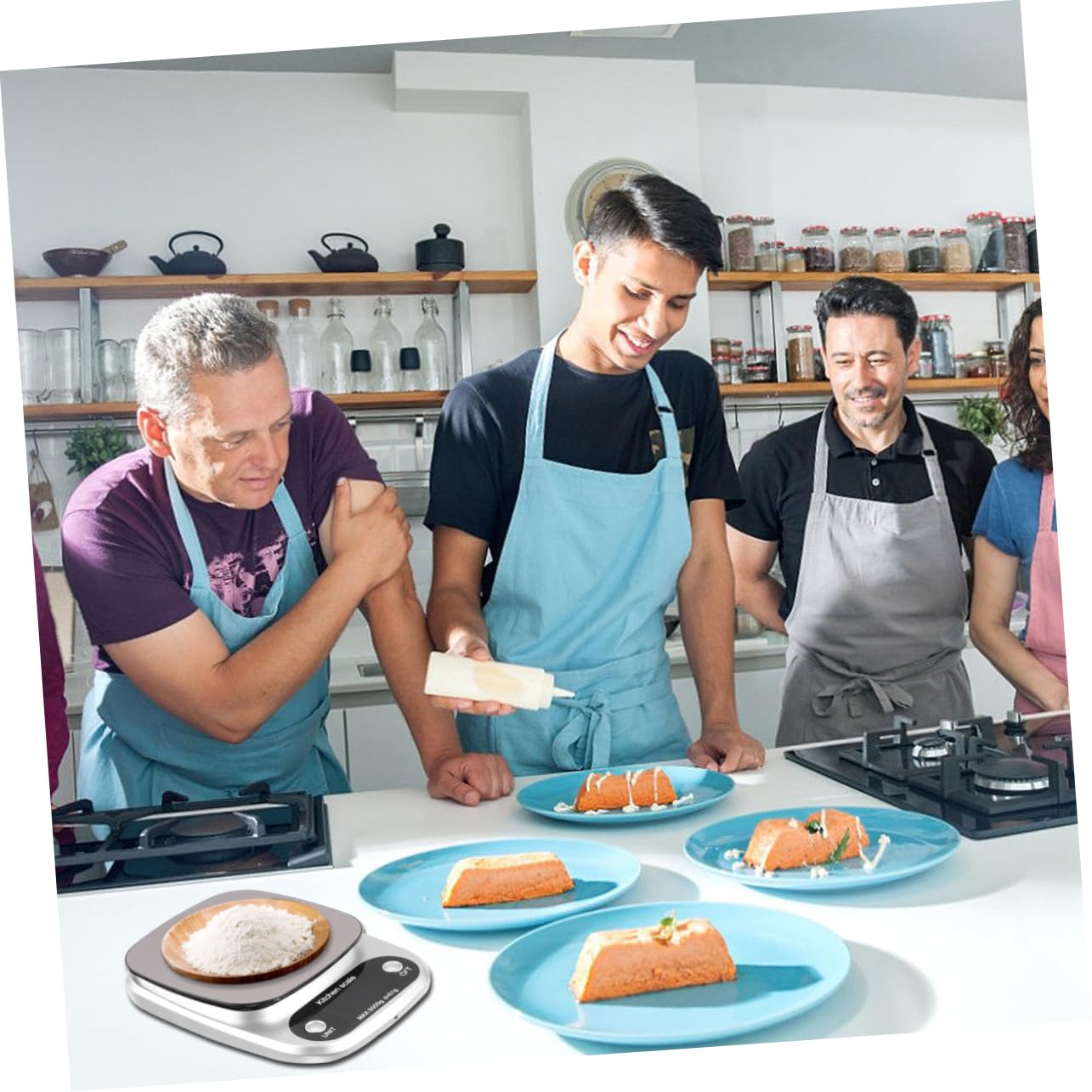 5kg Báscula Inoxidable Digital Acero Recargable de 0,1g Cocina