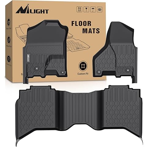 Nilight TPE Floor Mats for Dodge Ram 1500 2500 3500 Crew Cab 2012 2013 2014 2015 2016 2017 2018, Ram 1500 Classic 2019 2020 2021 2022 2023 All Weather Custom Fit Heavy Duty Floor Liners
