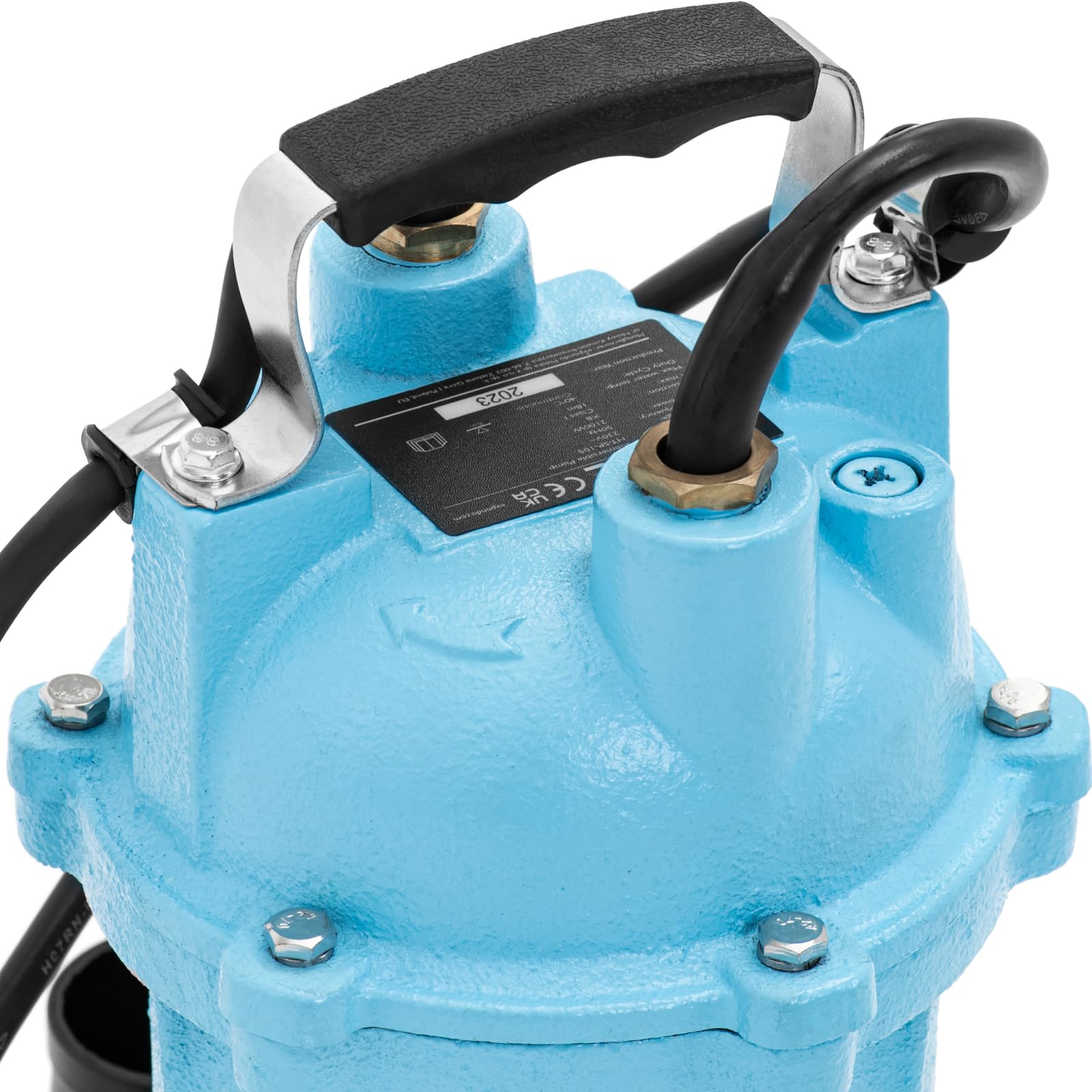 Bomba sumergible (350 l/min, 1500 W, interruptor de flotador, mecanismo de corte, bomba de agua sucia, cisterna, alcantarillado)