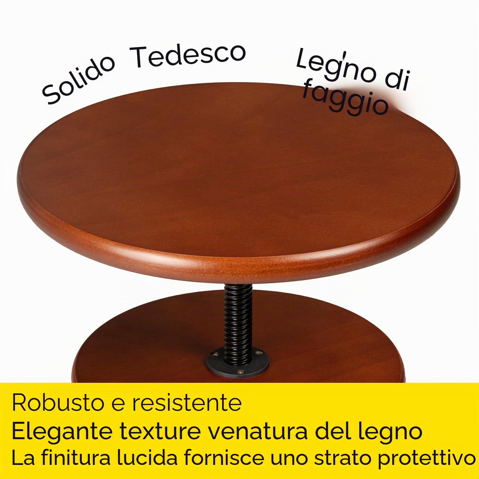 MEEDEN Sgabello da Disegno in Legno con Altezza Regolabile,Artisti Sgabello,Sgabello da Studio Ufficio,Fino a 220 Libbre,Legno di Faggio Tedesco,Perfetto per Studio di Artisti,Uso domestico,Cucina,Bar
