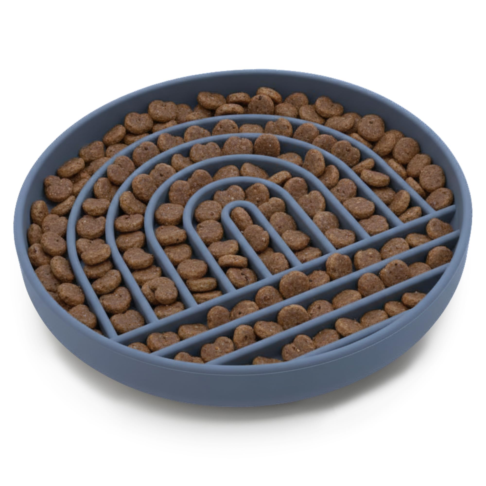 Should We Go? Slow Feeder for Dogs & Puppies, The Slowdown Bowl Silicone Slow Eating, Modern Lick Mat Design, Reduces Gulping, Fits 2.5 Cups, 9.5” Across x 1.5” Tall, Mealtime Challenge, Large-Ocean