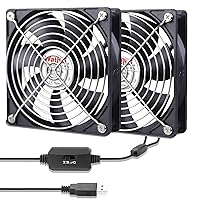 Vista 13 de 2Pack Wathai 40mm x 10mm Ventilador USB Mini con Control de Velocidad 5V, Pequeños Ventiladores USB para Computadora para Casco de Soldadura