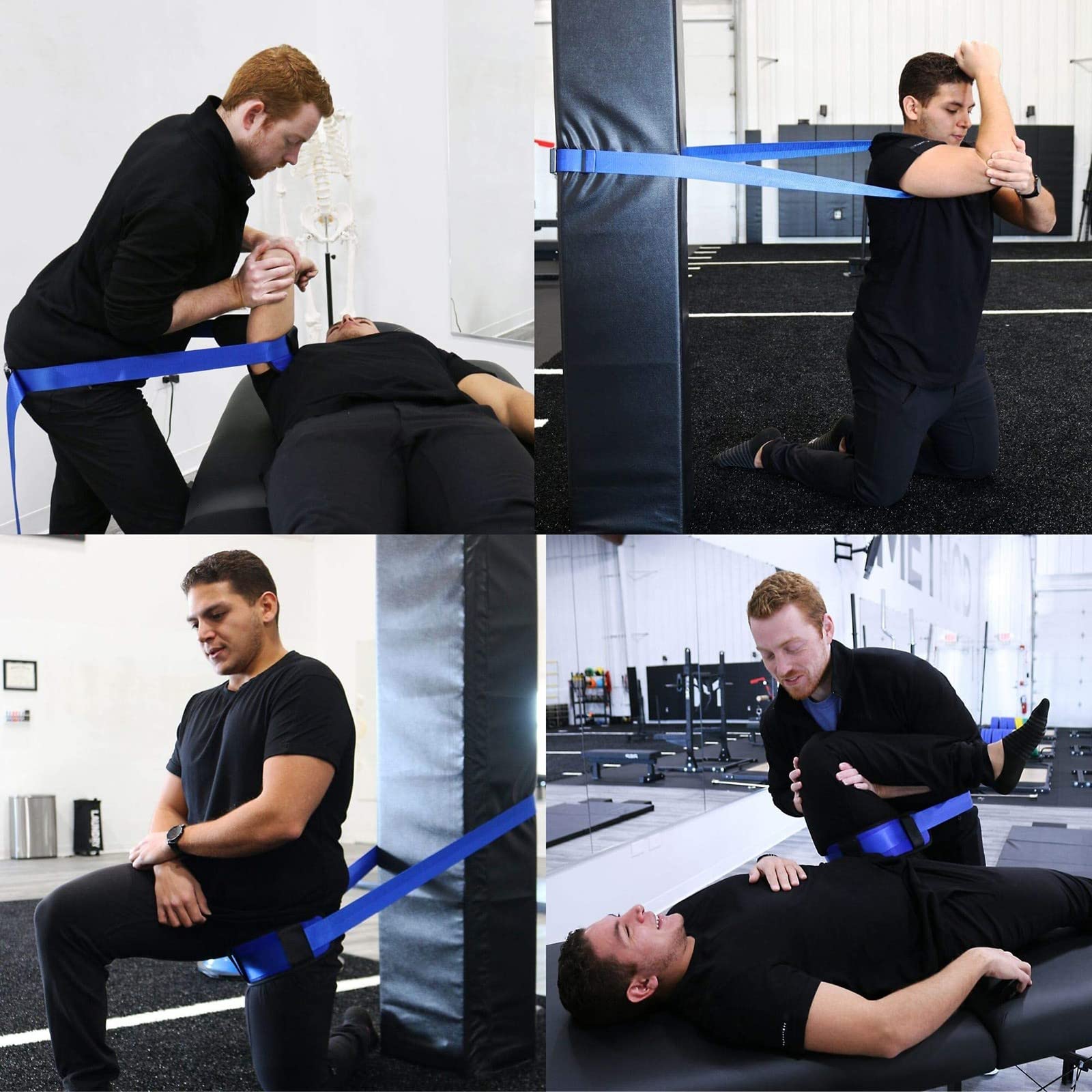 NICHOY Cintura per allentamento articolare, Cintura ausiliaria per Tecnica Cintura per Trattamento Mulligan, per Pratica terapeutica Riabilitazione, Stretching(Color:Blue,Size:10ft)