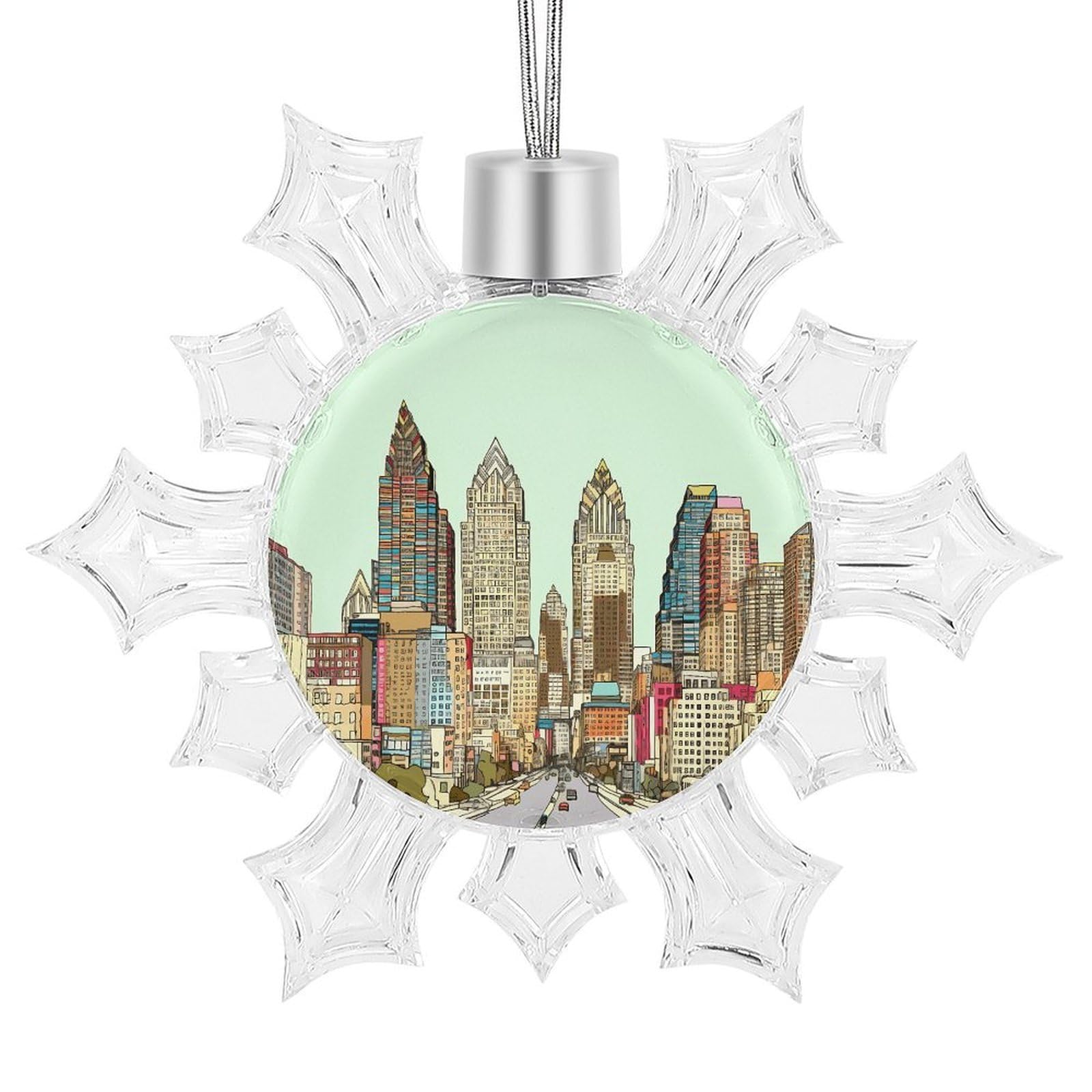 Austin Texas Snowflake Decorations, Winter Snowflake Ornaments Christmas Party Decorations Christmas Tree Decorations for Xmas Tree Winter New Year Party Supplies