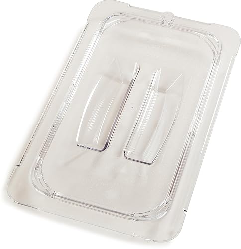Miniatura 4 de Carlisle FoodService Products 10290U07 StorPlus - Tapa de policarbonato con mango universal para alimentos, tamaño cuarto, transparente