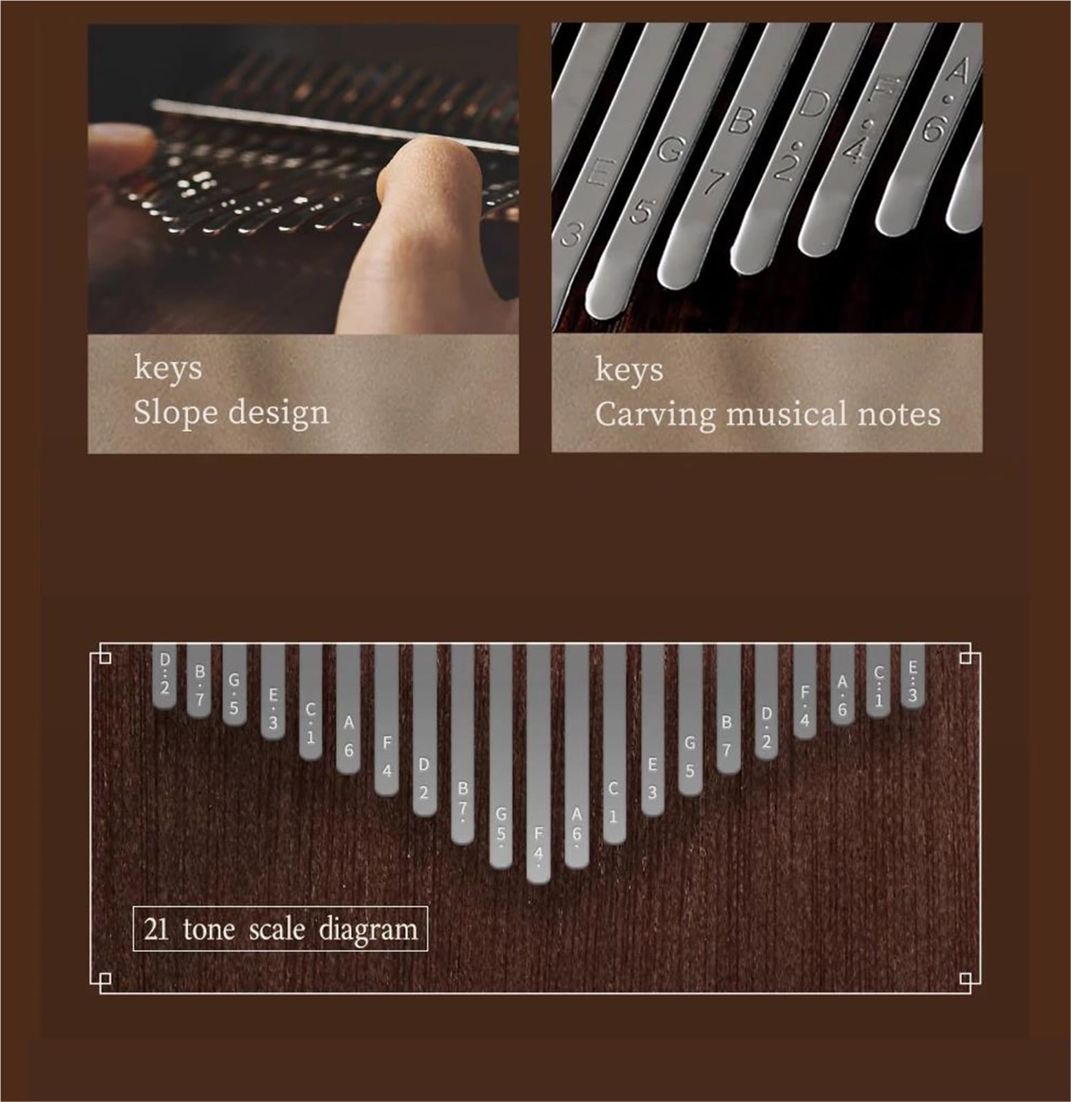 Kalimba Thumb Piano Z Klonu Odpowiednia Dla Początkujących I Dorosłych 21 Klawiszy Kalimba