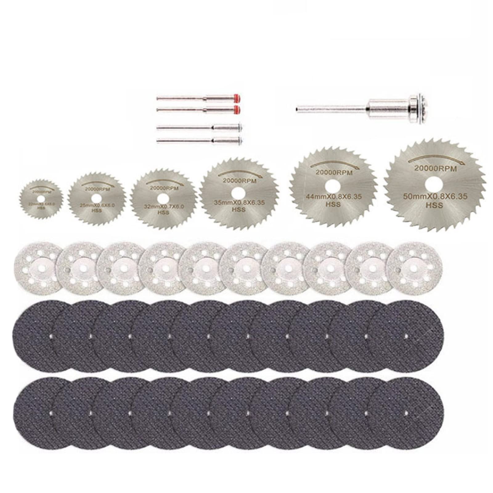 42pcs HSS Mini 32MM Set Di Lame Per Sega Circolare Resina Cut-Off Disco Da Taglio Per Legno Diamantato Metallo Seghe Bladeser Accessori