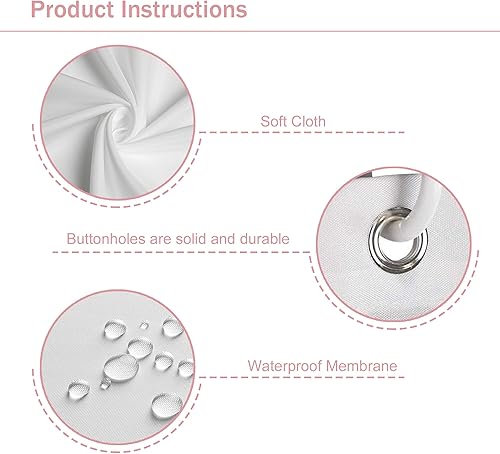 Miniatura 4 de Cortina de ducha pequeña de 36 pulgadas de ancho x 72 pulgadas de largo para niños, diseño de arcoíris y lunares rosados, acuarela colorida, juego