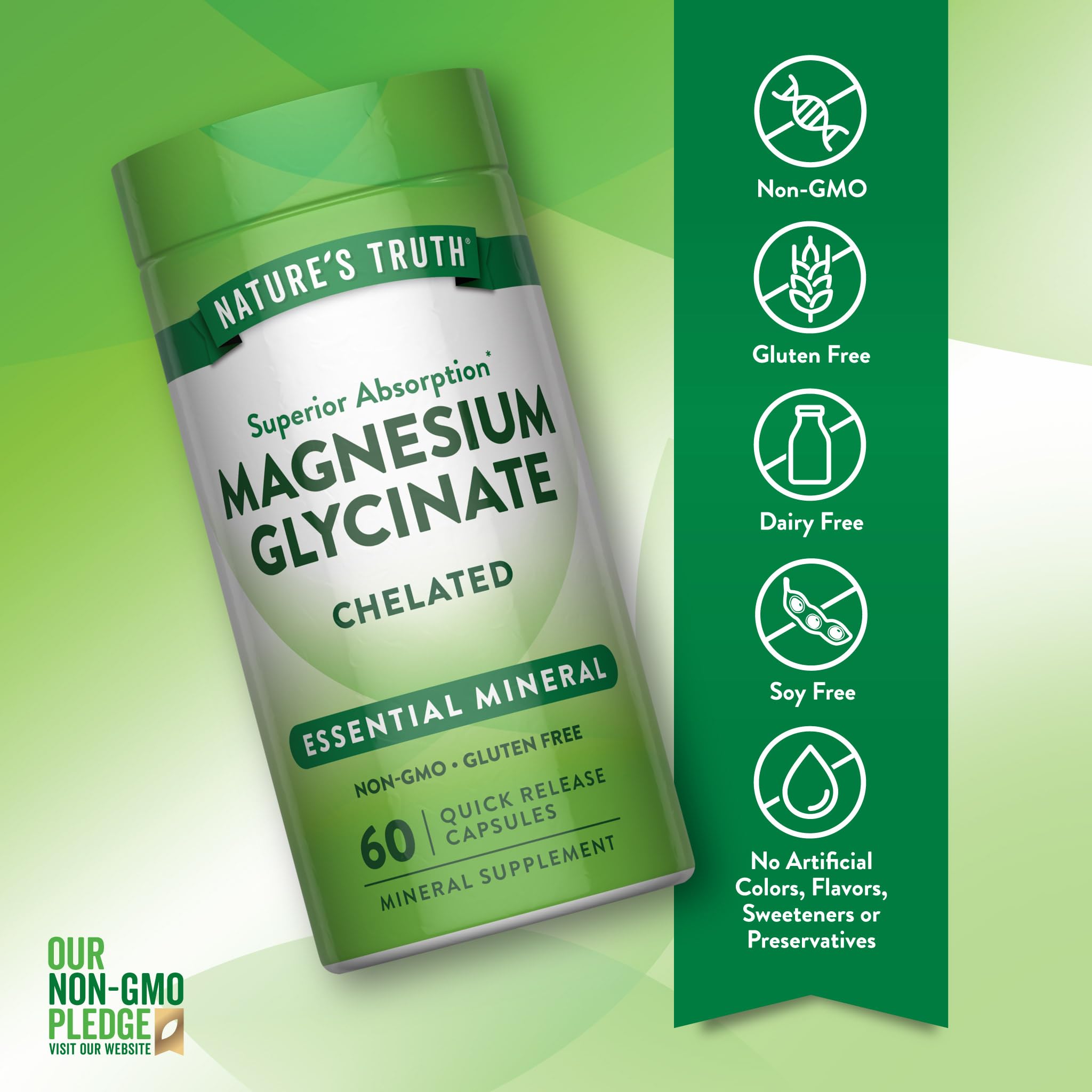 Nature's Truth Magnesium Glycinate Capsules | 200mg | 60 Count — Amazon image 3