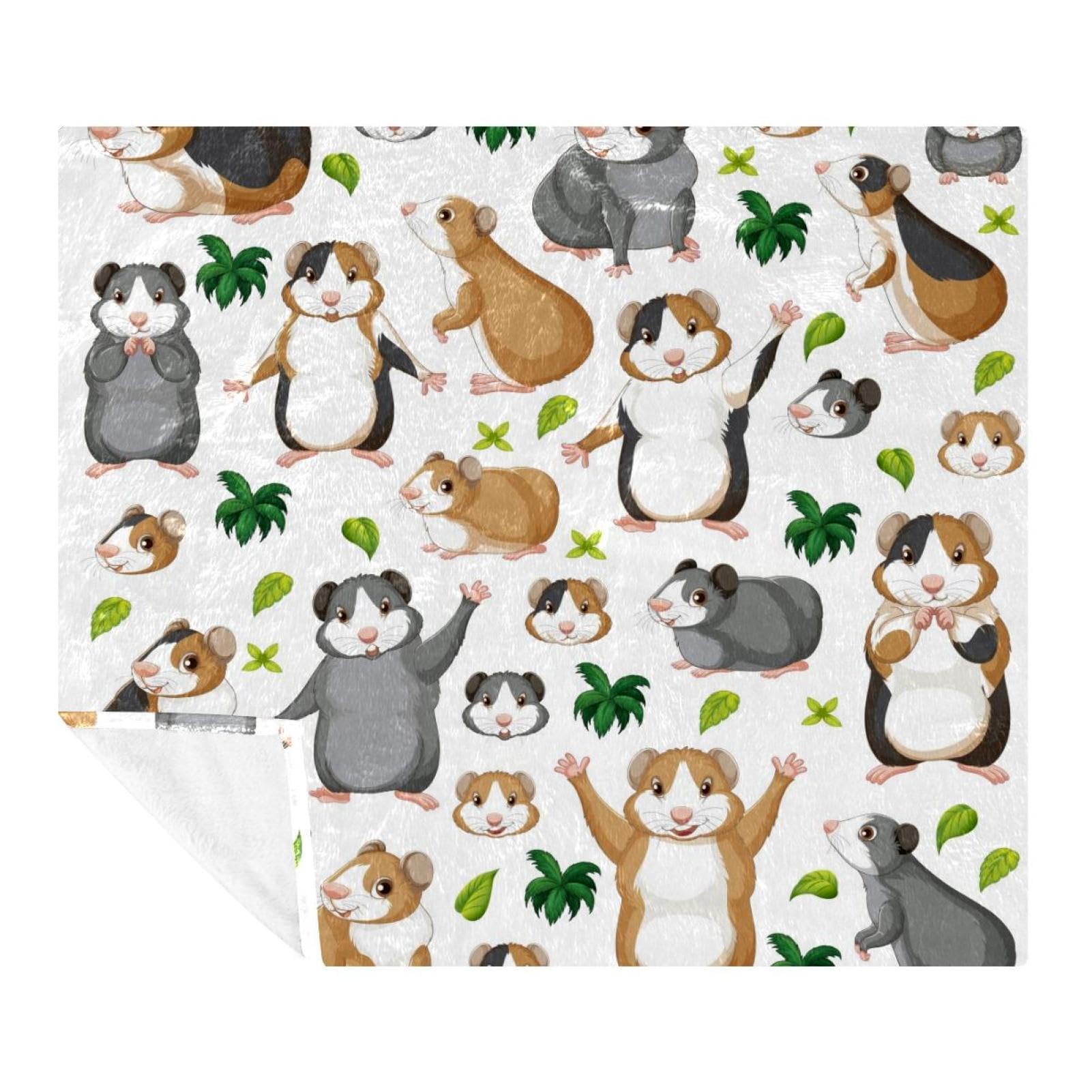 Plaid cochon d'inde couverture polaire legere pour soiree cocooning salon et chambre