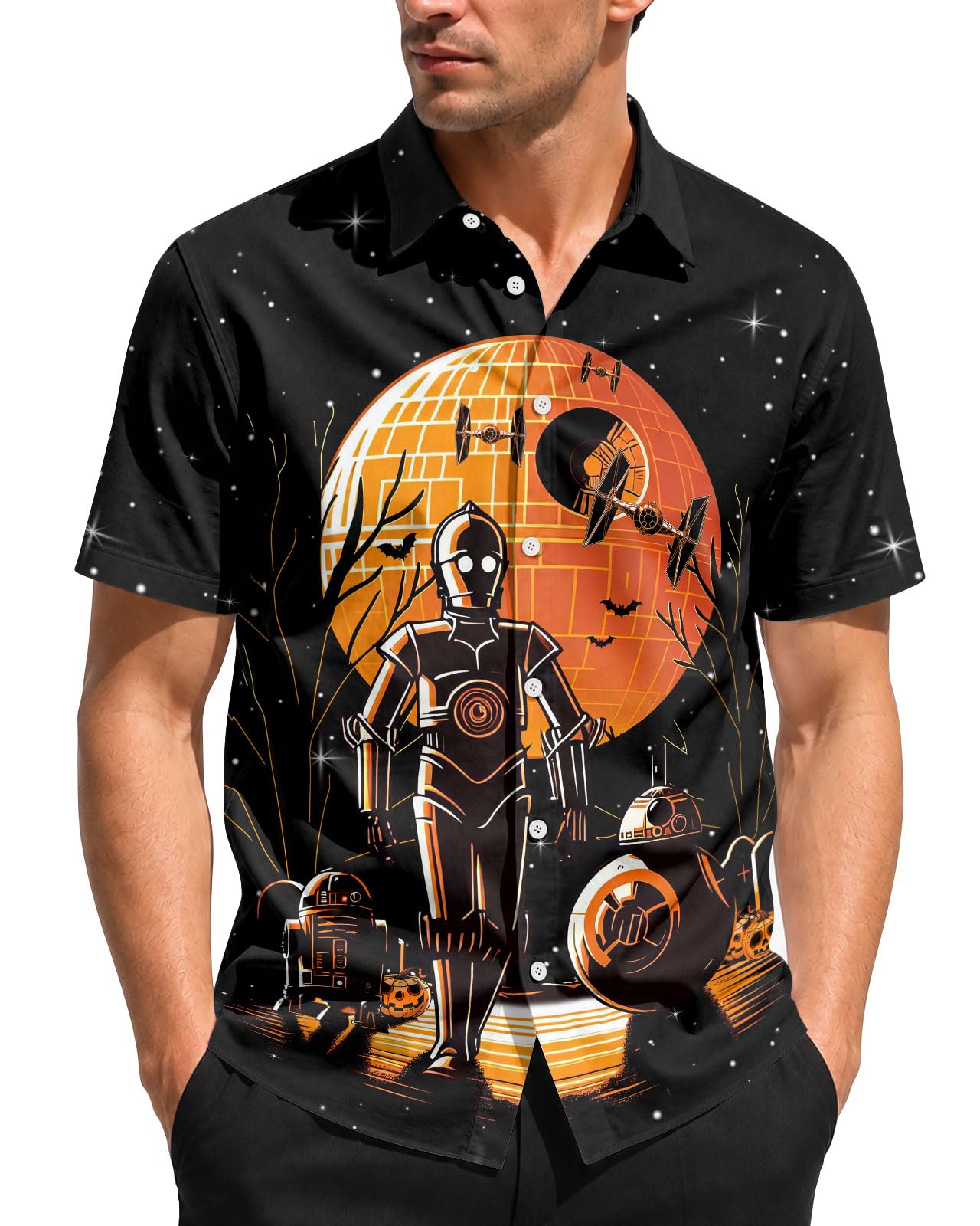 Movie Characters Halloween Shirt for Men Short Sleeve Top
