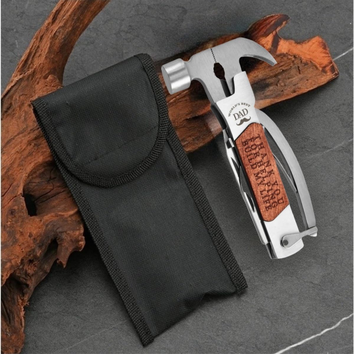 14 in 1 Multitool Hammer Multi Tool Survival Gear Multitool，Survival Tools Camping Accessories With Pliers,Nail Puller,Screwdriver,Saw,Bottle Opener,Present for Husband,Dad,Grandpa