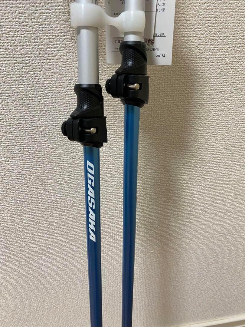 ⭐︎新品・未使用品　OGASAKA スキー ストック ブラック/ホワイト/ブルー ⭐︎新品・未使用品 OGASAKA スキー ストック ブラック/ホワイト