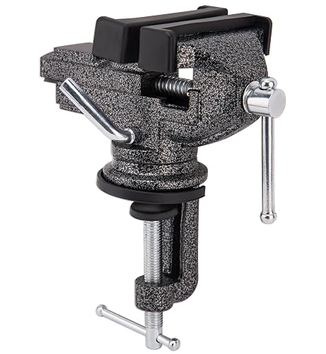 Universal Table Vise 3 Inch, Clamp-On Portable Bench Clamp