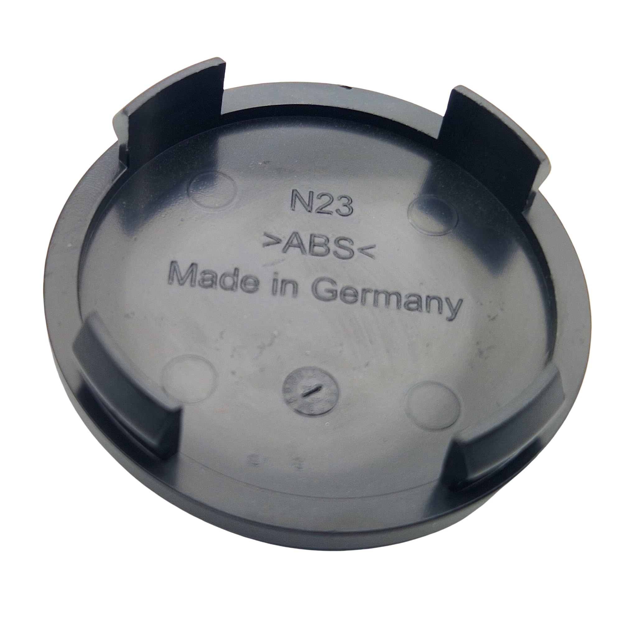 4X Alutec Shark Nabendeckel 60mm Schwarz (N23) Logo Silber/Rot (ALE) - Original Felgendeckel/Nabenkappe/Hubcap