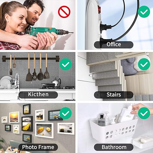 Miniatura 4 de Cinta nano de doble cara como se ve en la televisión, cinta de montaje resistente de 9.85 pies, tiras adhesivas transparentes, cinta de pared de