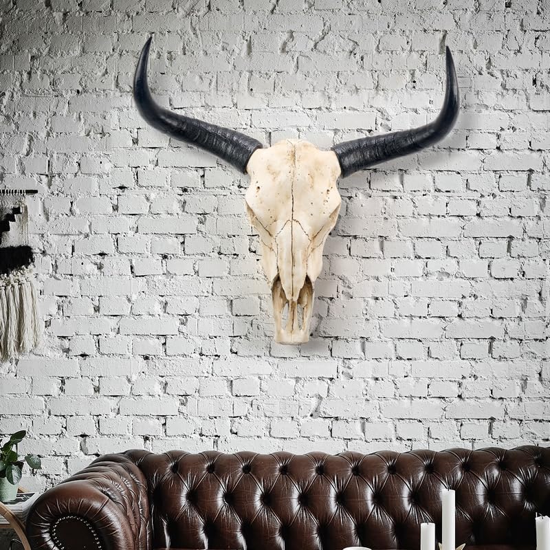 オブジェ 頭蓋骨 頭 ハンティングトロフィー 牛 壁掛け 装飾