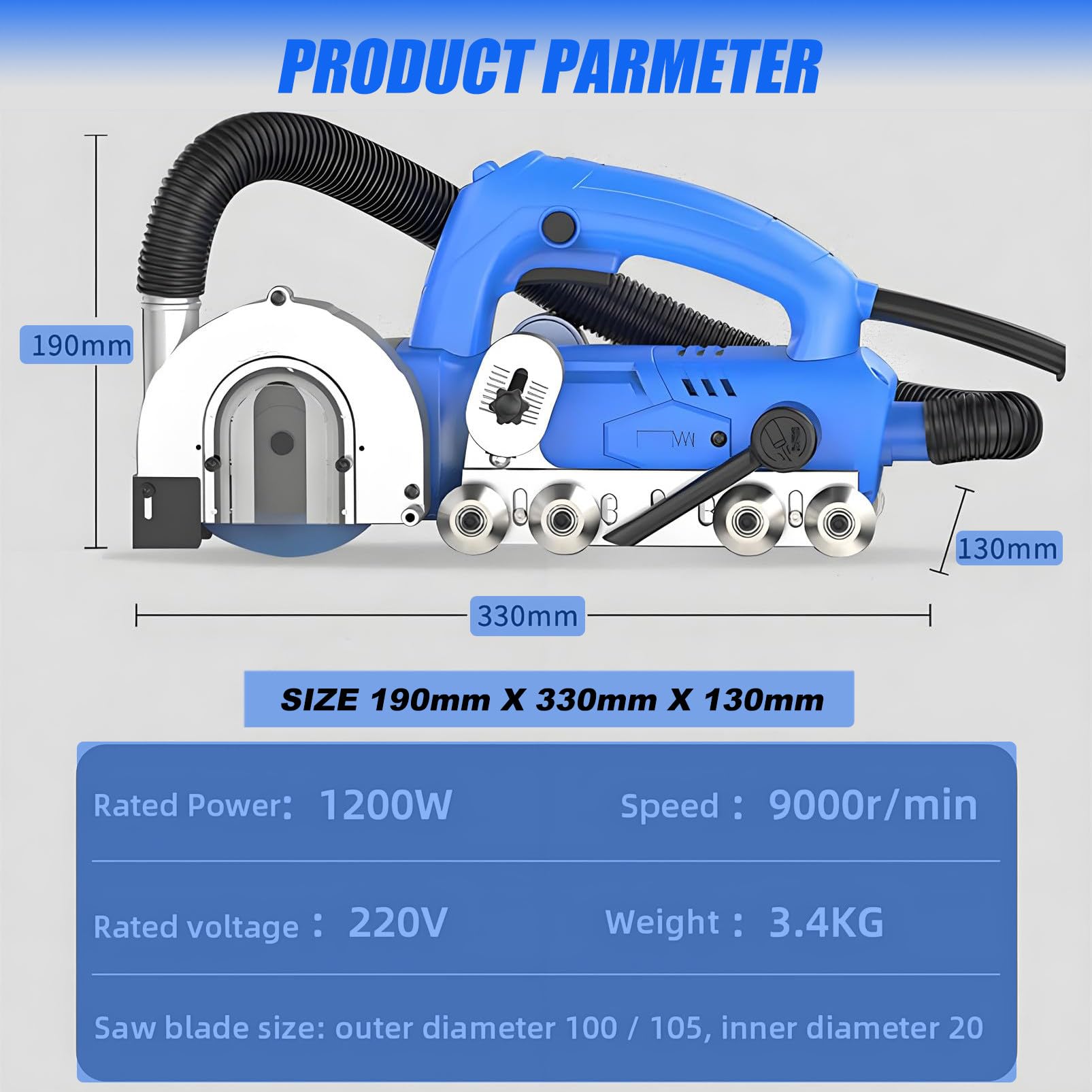 MáQuina Profesional para Quitar Lechada De Azulejos, Kit De Herramientas EléCtricas para Quitar Masilla,Herramienta EléCtrica de 1200 W Y 9000 RPM para Eliminar Lechada y Cemento Viejos.