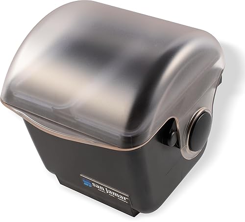 San Jamar Mini barra de condimentos de cúpula con 2 compartimentos con tapa de cúpula para cocina, bar y restaurantes, plástico, 1 cuarto de galón,